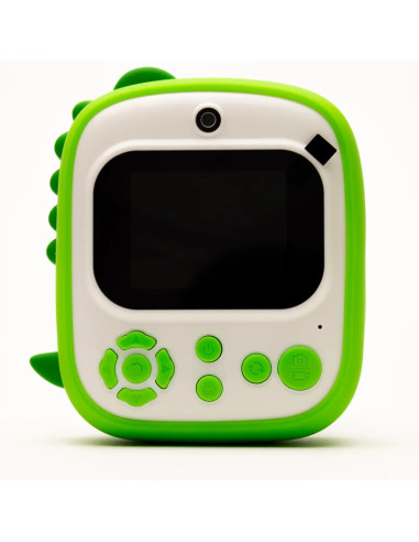 Instant Camera LCD 2.0 Dinosaur Kit Coloring Green Thermal Paper